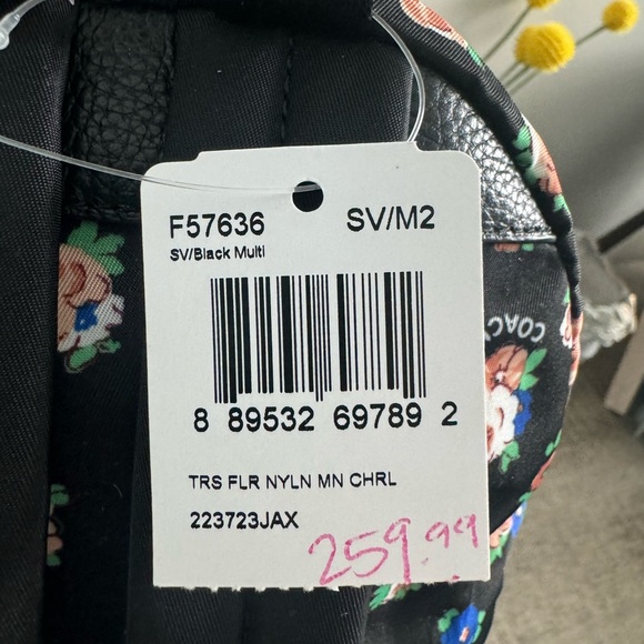 NWT COACH CHARLIE MINI BACKPACK IN TEA ROSE FLORAL PRINT NYLON F57636 - Picture 8 of 9